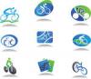 Bicikli sport ikonok Stock illusztrcik