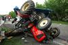 Traktor s kamion tkztt az 55-s fton. Fot: Segesvri Csaba (galria)