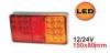 40277012 Htslmpa 3 funkcis szgletes 150*80mm led 12-24V