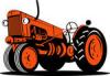 Narancs sz ret traktor Alacsony szg kilts Stock illusztrci