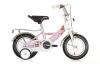12 Hauser Swan gyerek kerékpár fehér rózsaszín kontrafék sárvédő láncvédő csomagtartó