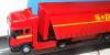 Kamion modell + ptkocsi piros