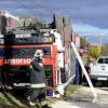 Felborult egy tűzoltóautó Diósdon