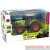 Claas traktor fényekkel 1 32 Jamara Toys Tulajdonságai Motor hang Pótkocsi csatlakozó Szabad kormányzás Váltakozó fények 10mp es előremenet A doboz tartalma Claas traktor