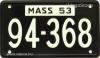 1953 Massachusetts USA mini kerkpr rendszmtbla
