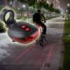 Lézeres nyomsáv jelző hátsó kerékpár világítás - biztonságban az utakon!