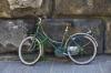 Olaszország firenze öreg zöld Bicikli ellen megkövez fal
