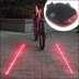 Lézer / led kerékpár hátsó piros lámpa bicikli világítás