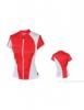 LADY SPORT női kerékpáros rövidujjú mez, piros/fehér - AUTHOR