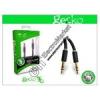 Apple iPhone 3G/3GS/4/4S/iPad/iPad2 audio kbel (3,5 - 3,5 mm jack) 1 m-es lapos vezetkkel - Gecko Soundwire GG100024 - black vsrls