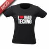 I LOVE HARD TECHNO Ni Pl (Fekete)
