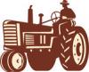 Farmer vezets sz ret traktor retro Stock illusztrci