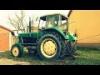 TRAKTOR Wyrywanie starego drzewa traktorem Ursus C 4011
