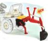 Rolly Toys Heckbagger rot fr Unimog Traktor Schlep