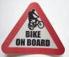 Bike on Board s Cyclist on Board fnyvisszaver matrica