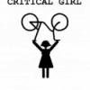  Critical girl matrica, Bicikli matrica. Kör alakban formariccelve. Víz...