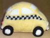 Kötött kicsi kocsi sárga taxi
